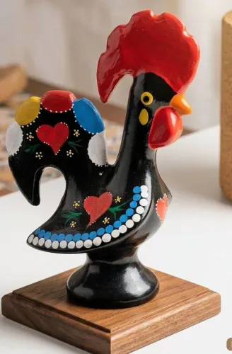 Galo Português Porcela - Artesanato