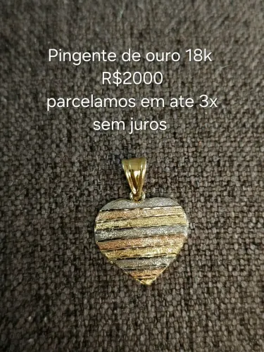Pingente feminino de ouro 18k