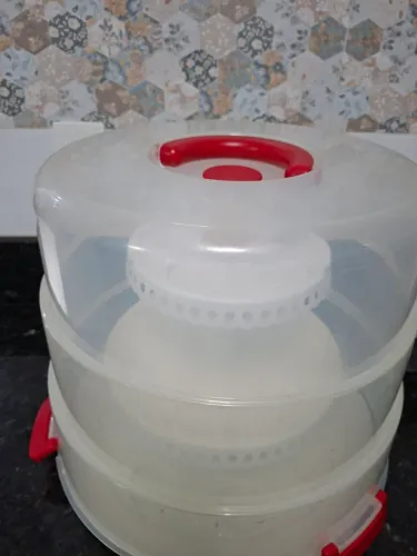 Boleira para Cup Cake Com alça  3 andares