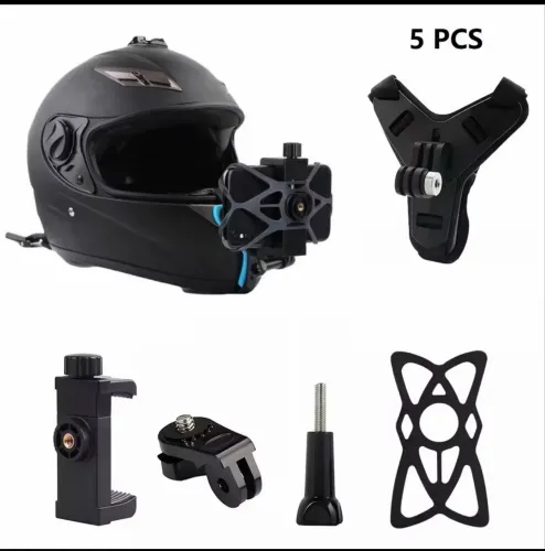 Suporte capacete para celular e câmera