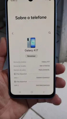 Vendo Celular com uma semana de uso,nome do aparelho Galaxy A17