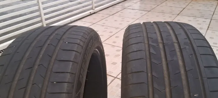 Pneus 225 45 17 excelente ainda 70% de borracha
