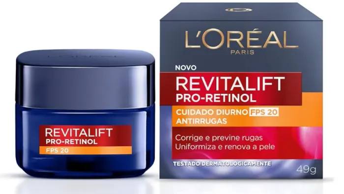 Loreal Creme Facial Revitalift Pro Retinol Cuidado Diurno FPS20 Antirrugas