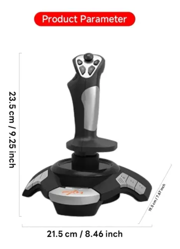 Controle Simulador Voo PXN F16 Flight Simulator Usb Pc Preto