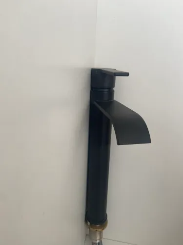 Torneira Monocomando de Pia para Banheiro com Bica Alta Preta Fosca Hao Sensea
