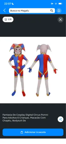 Fantasia De Cosplay Digital Circus Pomni Para Adultos E Crianças,