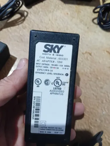 Fonte Ac Adapter Sky 12v 1.5a Original - Mod. EPS12W0-16