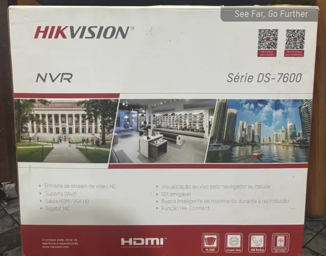 NVR Hikivision + 3 câmeras Hillok