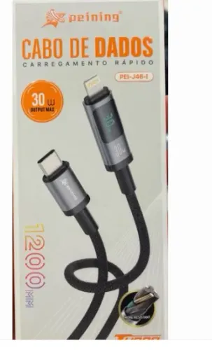 Cabo iPhone Turbo 30W Peining USB-C para Lightning com Display (Novo)