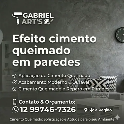 Cimento queimado em paredes