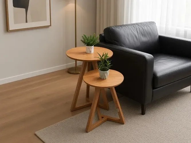 Conjunto Mesa Lateral Mezanino Classic 70/53cm (NOVO A PRONTA ENTREGA)