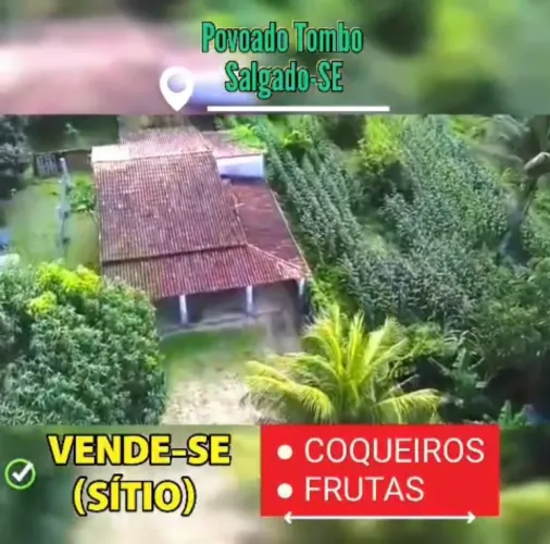 Chácara à venda no povoado tombo em Salgado-SE