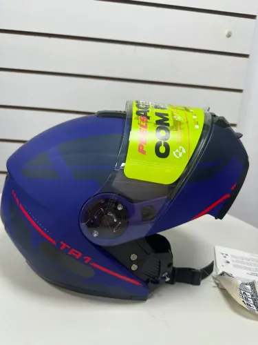 Capacete X11 Turner Escamoteável Oculos Interno Articulado Cor Azul Solides