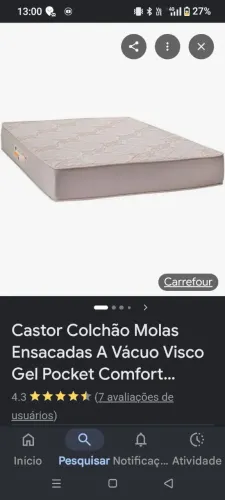 Colchão cama king usada 