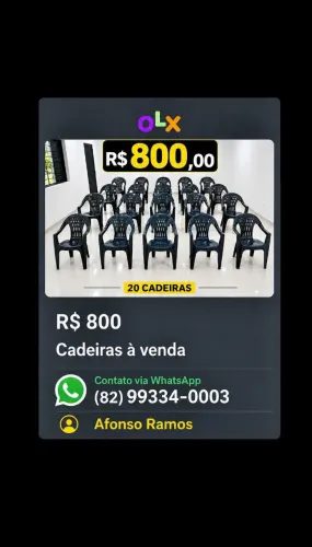 Vendo cadeiras semi novas