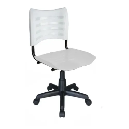 Cadeira Escritório Giratória Branca Design Moderno Conforto E Mobilidade 31315