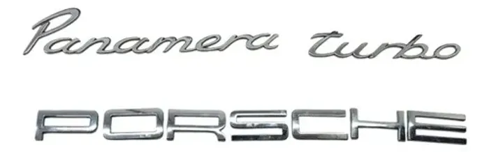 Kit Emblema Letreiro Tampa Traseira Panamera 4.8 2011 Cromad