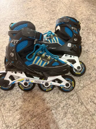 Patins Inline Oxelo Fit 5 Junior - Ajustável (Tamanho 35 ao 38)