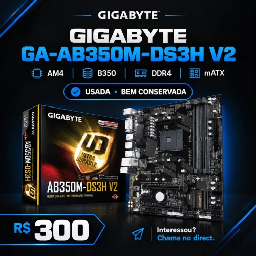Placa Mãe GIGABYTE GA-AB350M-DS3H V2