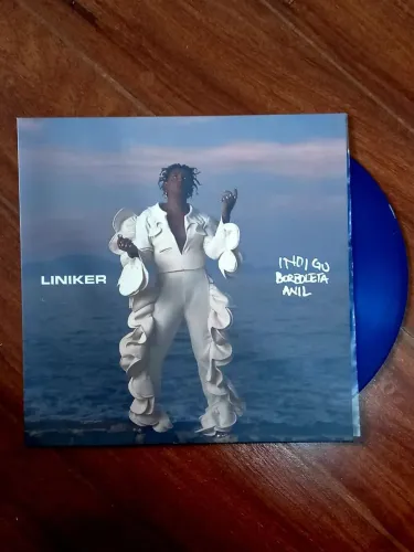 Disco azul Vinil Liniker Indigo Borboleta Anil Noize Novo Edição Limitada