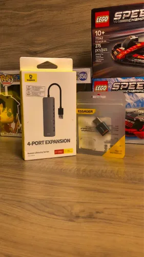 Hub Slim USB 3.0 Baseus + Adaptador USB C / Novo Lacrado / Envio Rápido