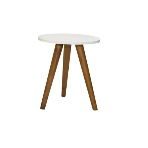 Mesa Pequena Branca MDF 40 cm x 40 cm Pé Palito Tripé usada em perfeito estado