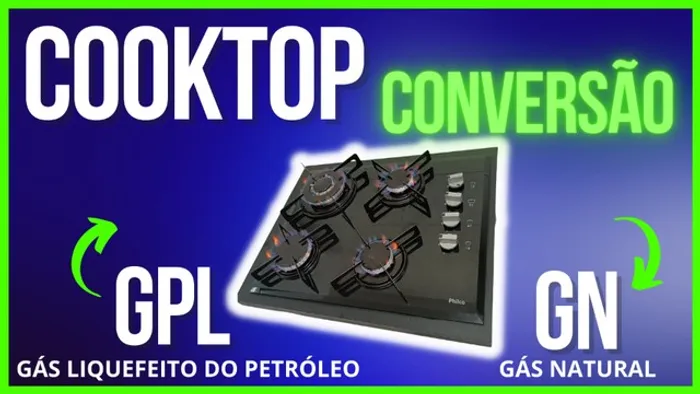 adaptação ou conversão de fogão de bancada ou cooktop para gás natural.