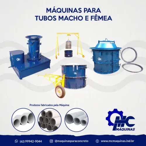 Máquinas para fazer tubos (manilhas) de concreto 