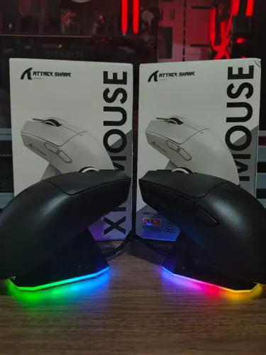 Mouse Gamer Sem Fio Attack Shark X11 22000dpi + Base Rgb