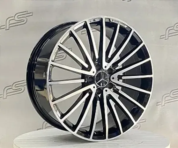 Roda Mercedes Classe C Preta Diamantada - 5X112 - 19x8,5 e 9,5 Offset 40