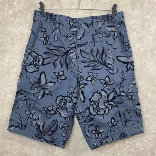 Bermuda Masculina Azul Floral Faded Glory Tamanho 40