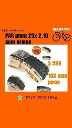 PAR de Pneus aro 29. 2.10 tubelles
