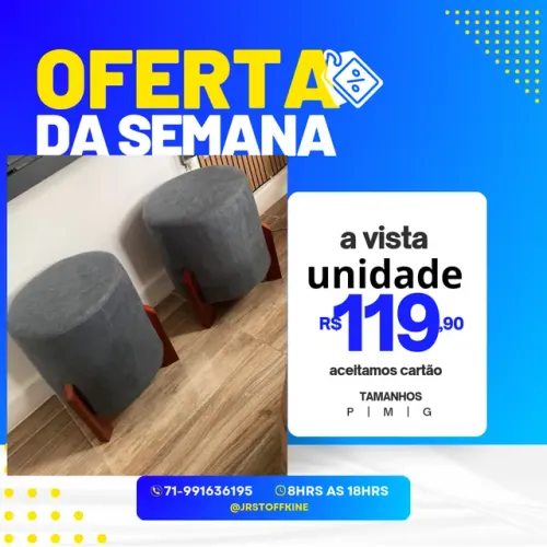 Puff 119$ a unidade aceitamos cartão