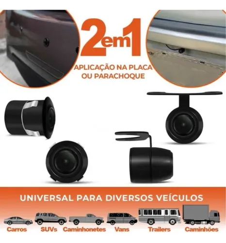 BLACK FRIDAY: Câmera de Ré Automotiva 2 em 1 Para-Choque ou Borboleta Consultar >>