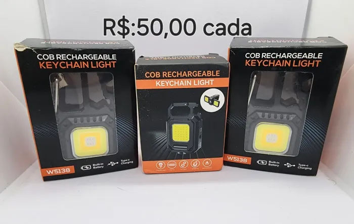 Lanterna multi uso. Com magnético. Recarregável. 