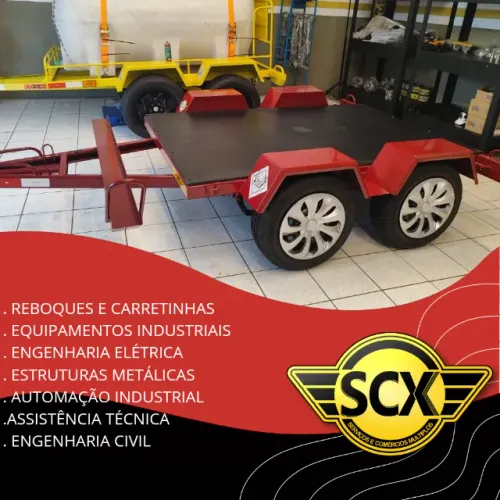 Reboque-Carretinha modelo 02 eixos plataforma 