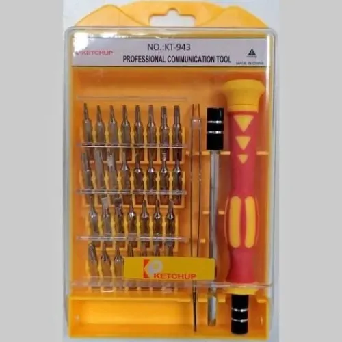 Kit de ferramentas para reparo em equipamentos eletrônicos e celular.
