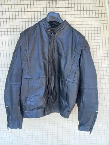 Jaqueta de couro masculina 