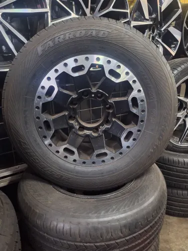Rodas 17 Ford F250 + pneus seminovos 
