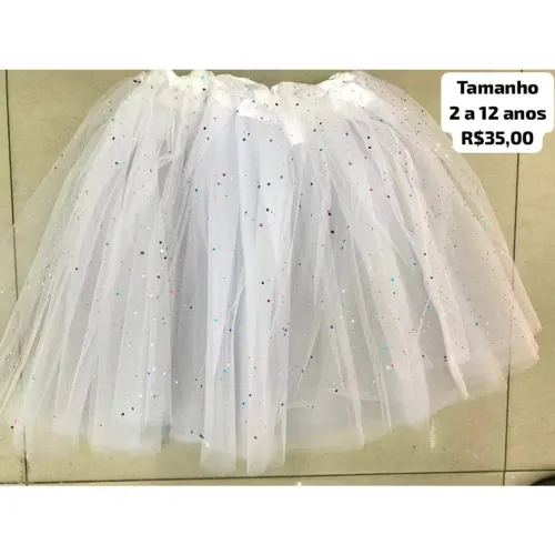 Saia infantil infanto-juvenil de tule