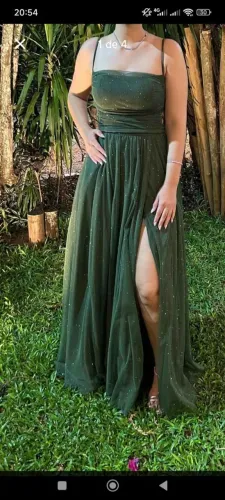 Vestido de festa verde oliva - Madrinha / Formatura