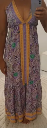 Vestido longo estampado floral