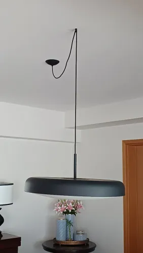 Lustre Pendente Victoria Newline 60 cm preto
