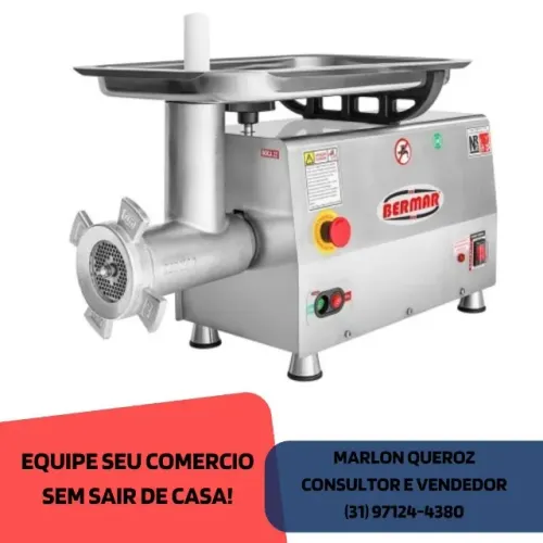 Moedor de Carne Inox Boca 22 Bermar