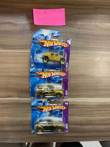 Hot Wheels Edição Gold (Dourados) - Colecionáveis Raros, Lacrados