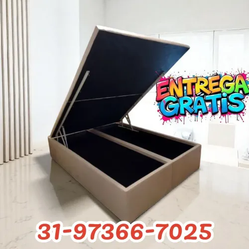 CAMA BOX BAÚ CASAL BIPARTIDO / NOVAS / DIRETO DA FÁBRICA / ENTREGA GRÁTIS