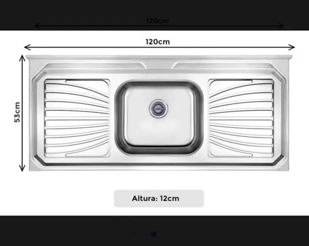 Cuba para cozinha 120cm - Nova(sem uso) 