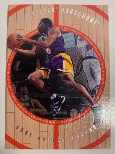 Kobe Bryant Textura Madeira Card NBA 1998 Hardcourt Basquete Black Mamba Colecionador