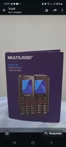 Celular Multilaser UP Play 3G com teclas de mídia