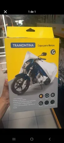 . ? Capa de Moto Tramontina G - Proteção total sol e chuva!<br>